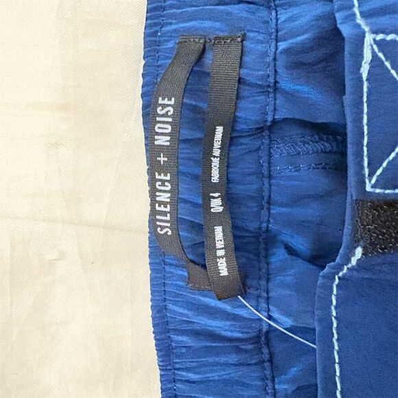 Silence + Noise Blue Reflective Jogger Pants Size 0 - Picture 4 of 13